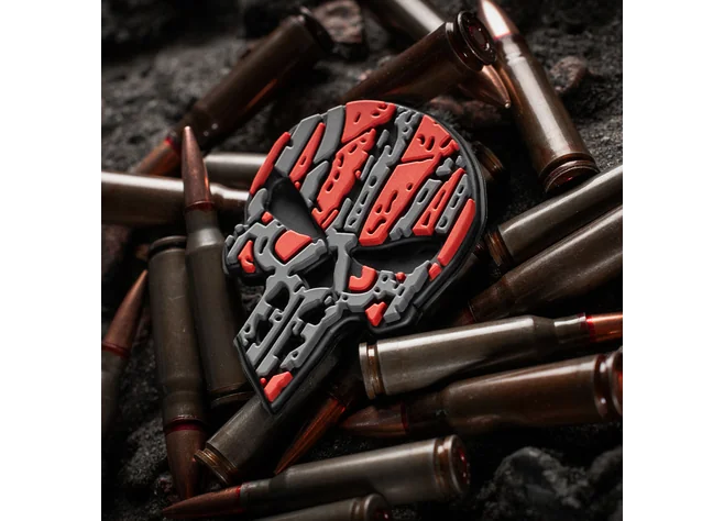 Нашивка M-Tac Ukrainian Punisher 3D PVC Red/Black Фото 2